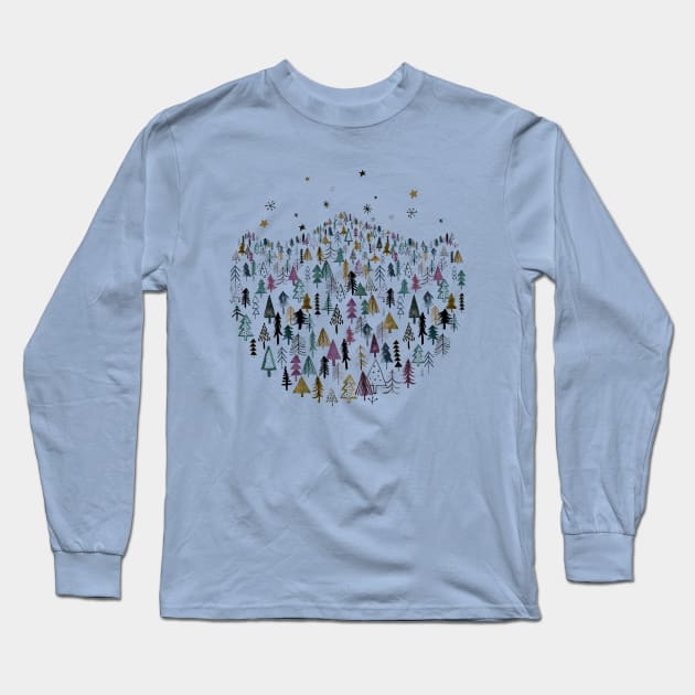 Forest Trees Long Sleeve T-Shirt by ninoladesign